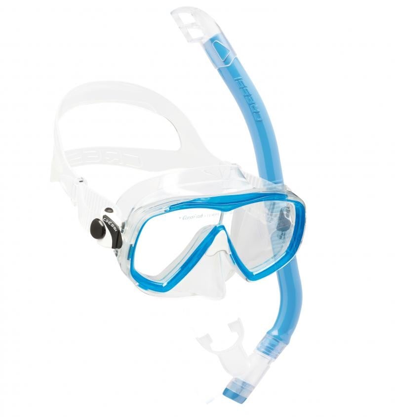 Cressi Estrella Junior & Top Snorkeling Goggles - Blue - Front
