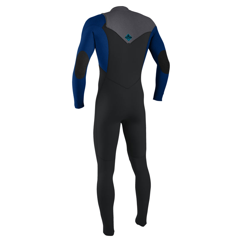 O'Neill Youth Hyperfreak 5/4+mm Chest Zip Winter SAMPLE Wetsuit - Tempered Steel / Twilight Blue / Smoke