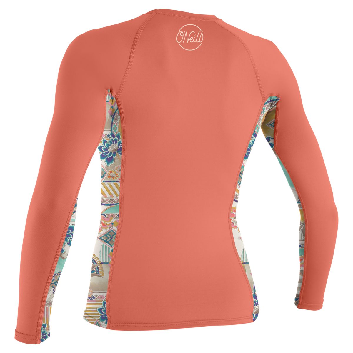 O'Neill Women's Side Print L/S Rash Guard - Nectar/Zephora