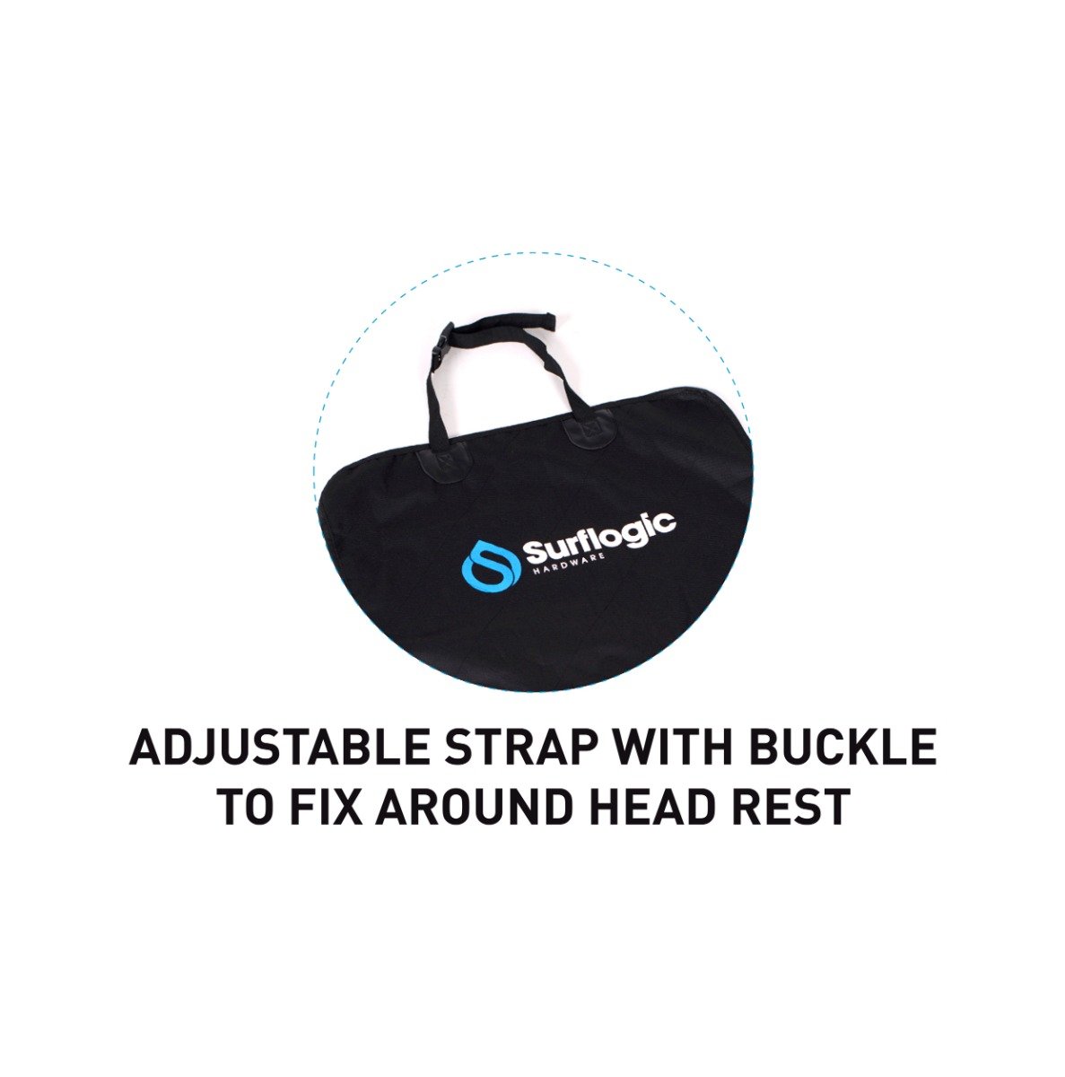 Surflogic Single Waterproof car seat cover - Universal Black - Detailed Feature