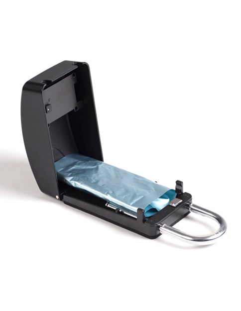 Surflogic Standard Key Safe Lock - Black - open