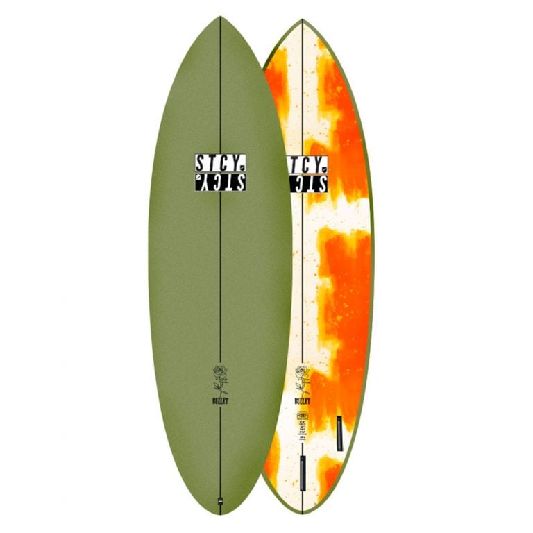 Ocean and Earth Dakoda Bullet Epoxy 5'0" Shortboard - Olive - Full View