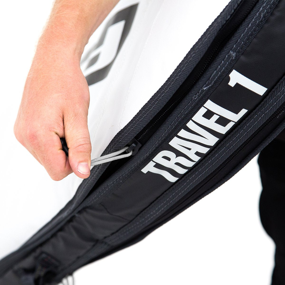 FCS Travel 1 Longboard Cover - Black/Grey