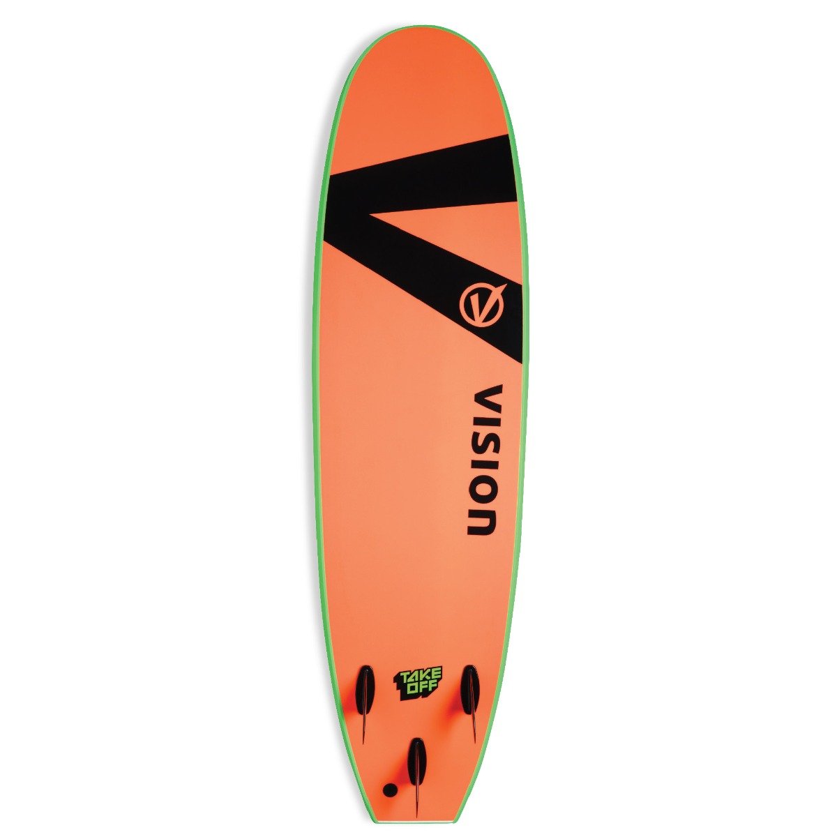 Vision Takeoff 7'0" Softboard - Lime/ Warm Red - Bottom
