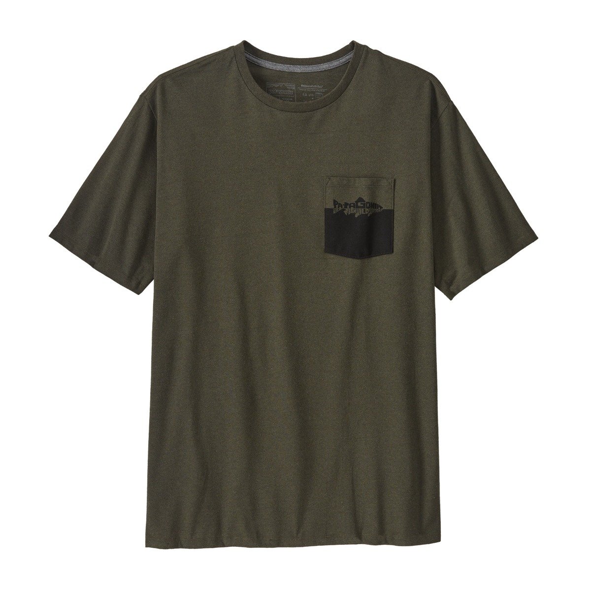 Patagonia Men's Wild Waterline Pocket Responsibili-Tee - Basin Green