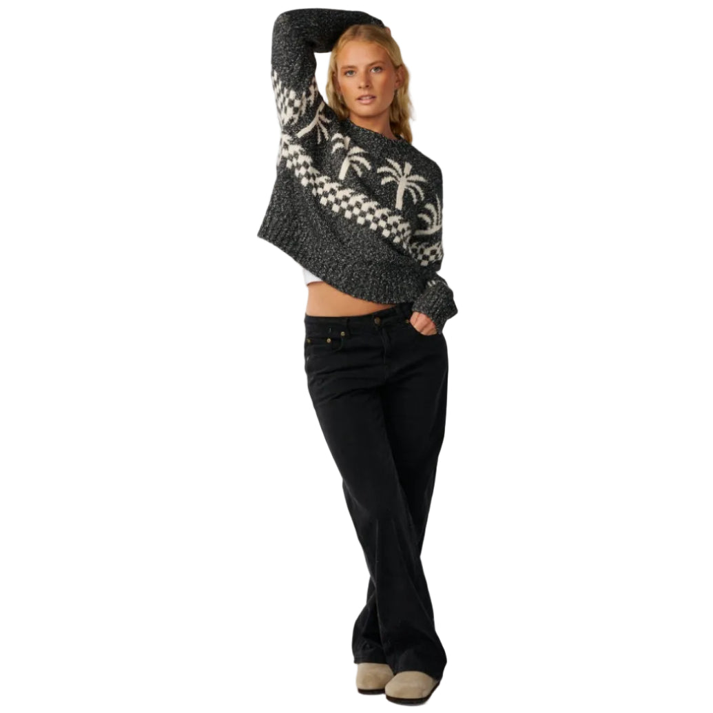 Rip Curl Womens Bossa Nova Neps Crew Jumper - Washed Black