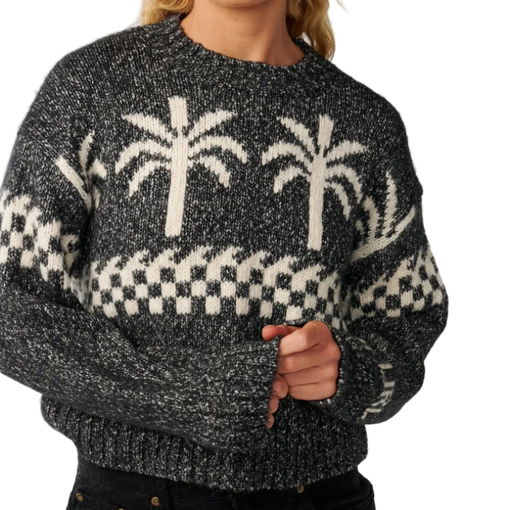Rip Curl Womens Bossa Nova Neps Crew Jumper - Washed Black