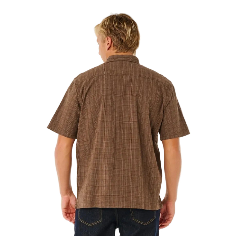 Rip Curl Premium Surf Check S/S Shirt - Coffee