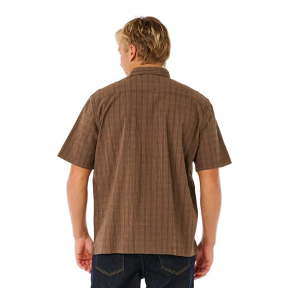 Rip Curl Premium Surf Check S/S Shirt - Coffee