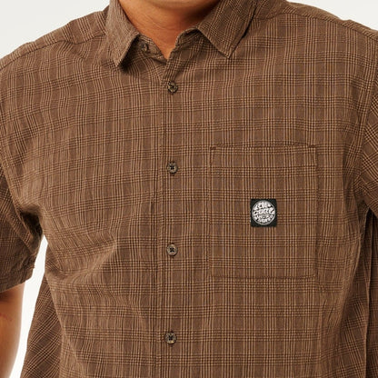 Rip Curl Premium Surf Check S/S Shirt - Coffee
