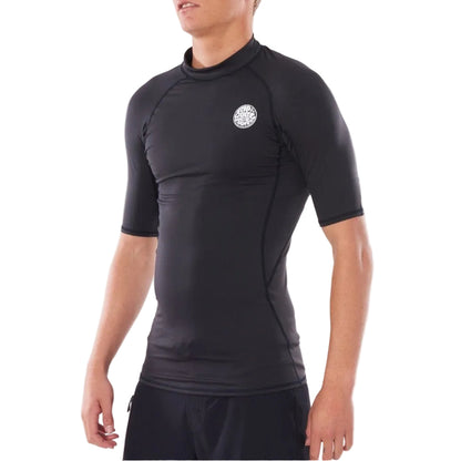 Rip Curl Thermopro Short Sleeve Thermal Rash Vest - Black