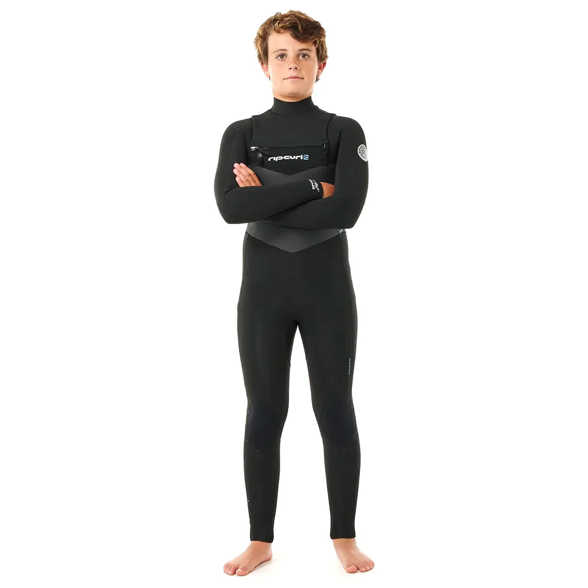 Rip Curl Junior Dawn Patrol 4/3 Chest Zip Wetsuit - Black/Multi - Buy online today