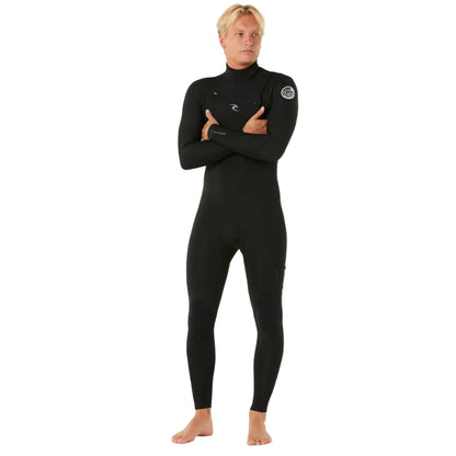 Rip Curl Dawn Patrol Chest Zip 4/3mm Wetsuit 2026 - Black