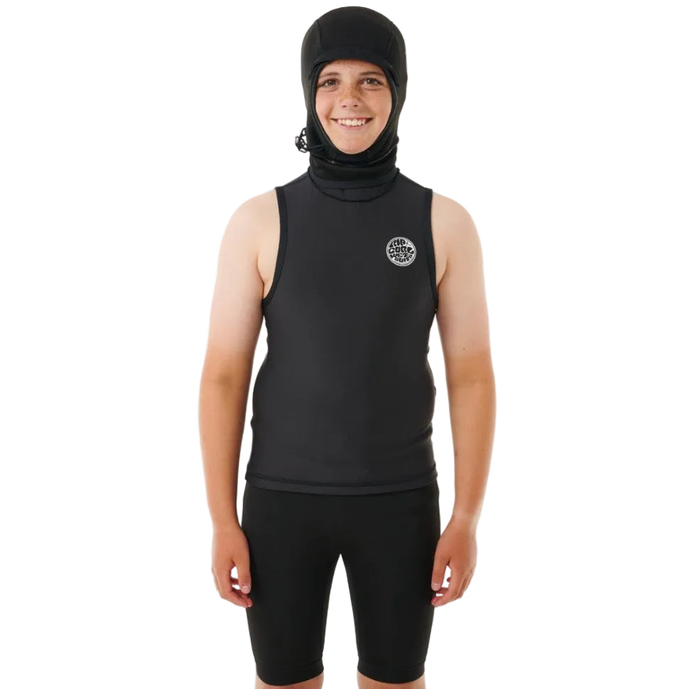 Rip Curl Kids Flashbomb Polypro Hooded Vest - Black