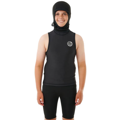 Rip Curl Kids Flashbomb Polypro Hooded Vest - Black