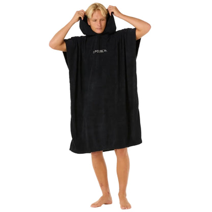 Rip Curl Brand Hooded Towel Men's Changing Robe - Black/Grey