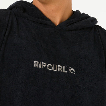 Rip Curl Brand Hooded Towel Men's Changing Robe - Black/Grey