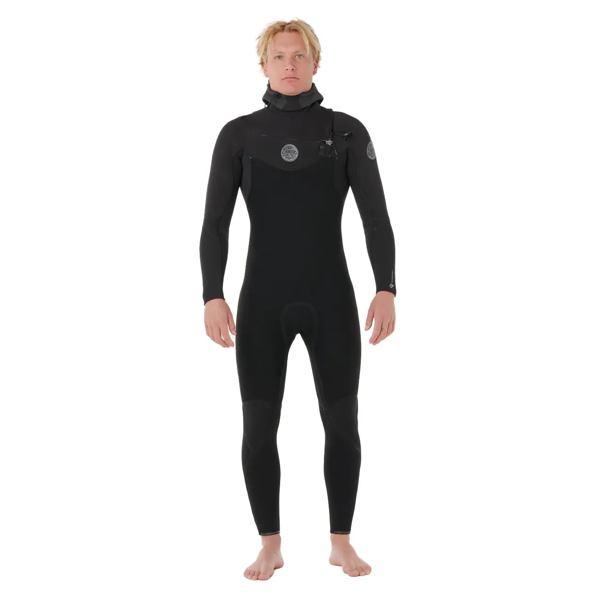 Rip Curl Flashbomb 5/4mm Chest Zip Hooded Wetsuit - Black - 2025/2026 - Buy online today