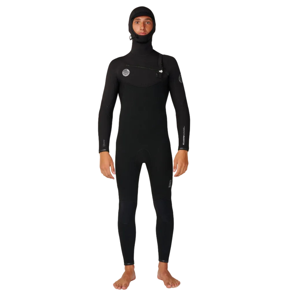  Rip Curl Mens Elasto Hooded 5/4mm Winter Wetsuit 2026 - Black