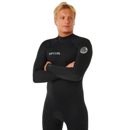 Rip Curl Trad Back Zip 3/2mm Summer Wetsuit in Black