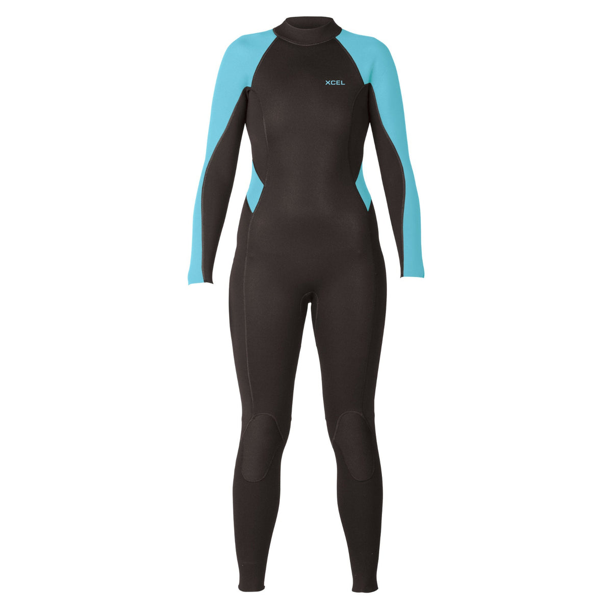Xcel Axis Flatlock 3/2mm Women's Back Zip Wetsuit 2025 - Black/Glacier Blue