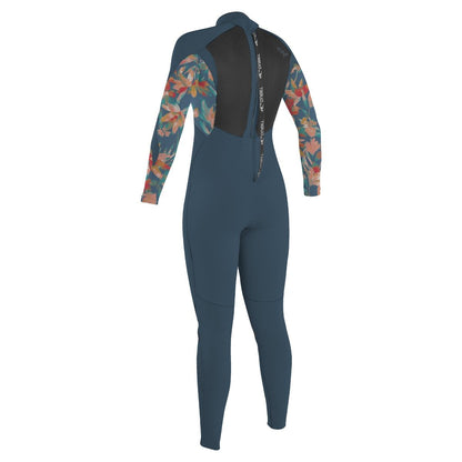 O'Neill Girls Epic 5/4mm Back Zip Winter Wetsuit 2025 - Copenblu/Painted Tropics