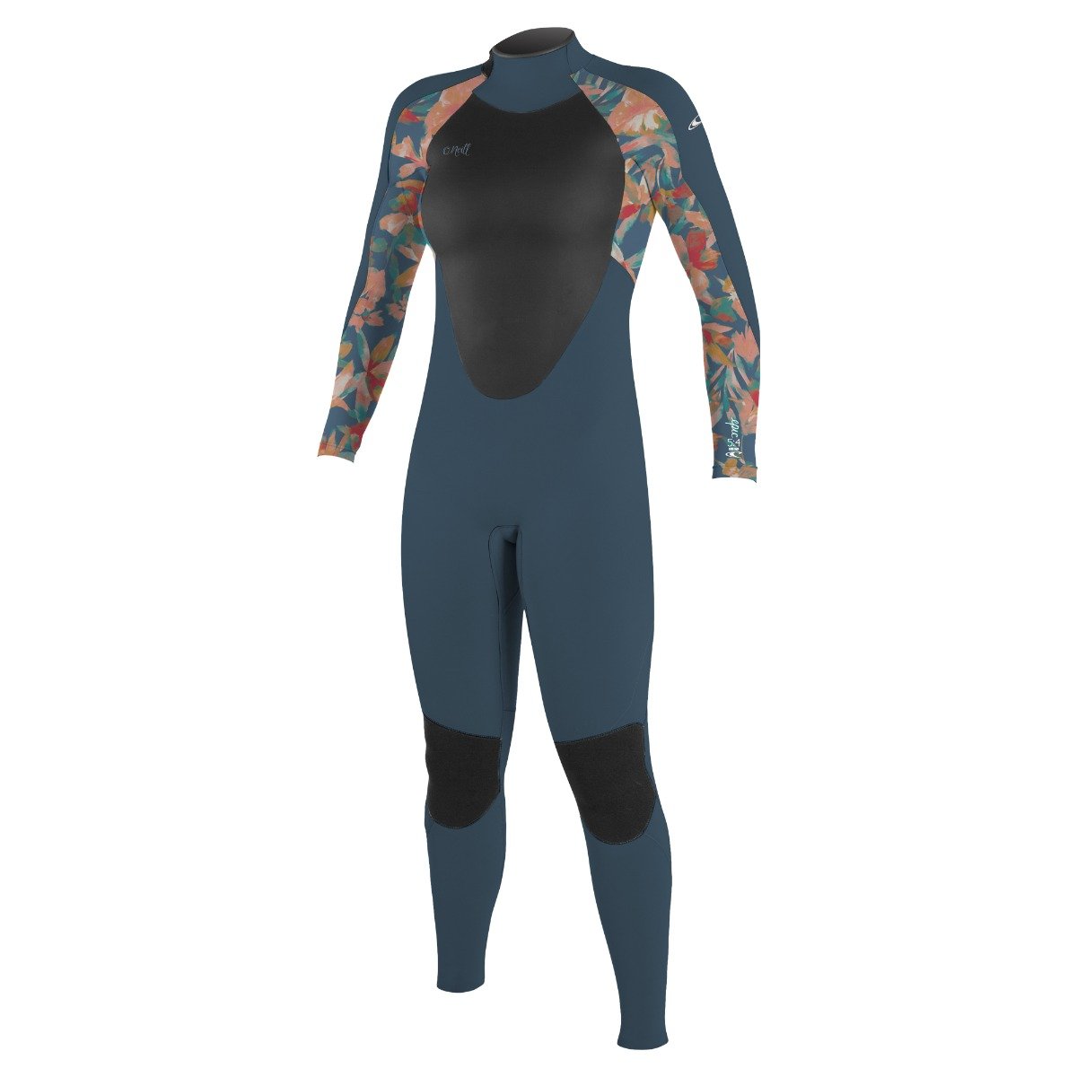 O'Neill Girls Epic 5/4mm Back Zip Winter Wetsuit in Copenblu/Painted Tropics
