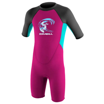 O'Neill Toddlers 2mm Reactor Girls Shorty Wetsuit 