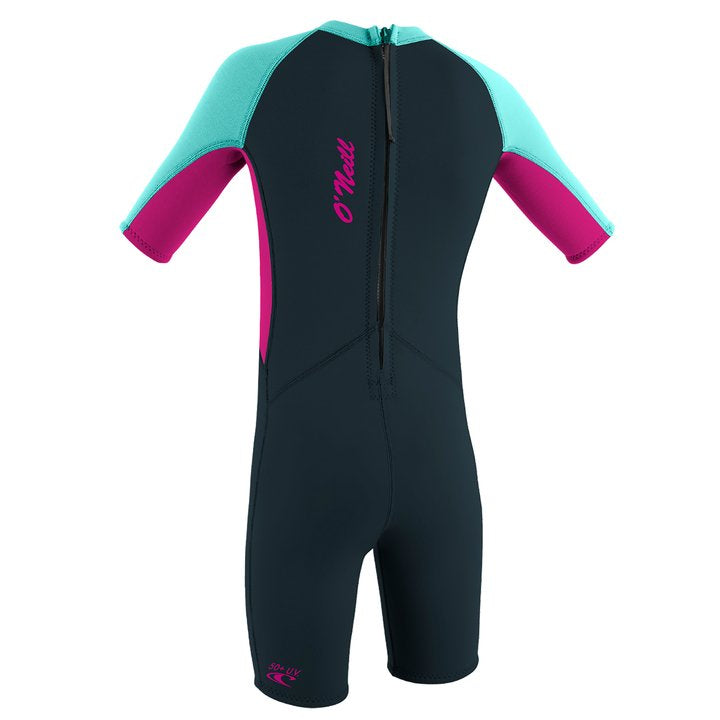 O'Neill Toddlers Reactor 2 2mm Girls Shorty Wetsuit - Slate