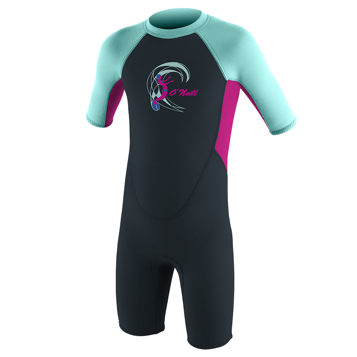 O'Neill Toddlers Reactor 2 2mm Girls Shorty Wetsuit - Slate