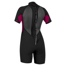 O'Neill Womens Reactor-2 3/2mm Back Zip SAMPLE Shorty 2026 - Black / Punk Pink