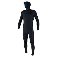 O'Neill Hyperfreak 5/4+mm Chest Zip w/Hood Winter Wetsuit in Carbon / Dark Slate