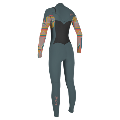 O'Neill Epic 3/2mm Chest Zip Women's Wetsuit - Shade/Arta Geo