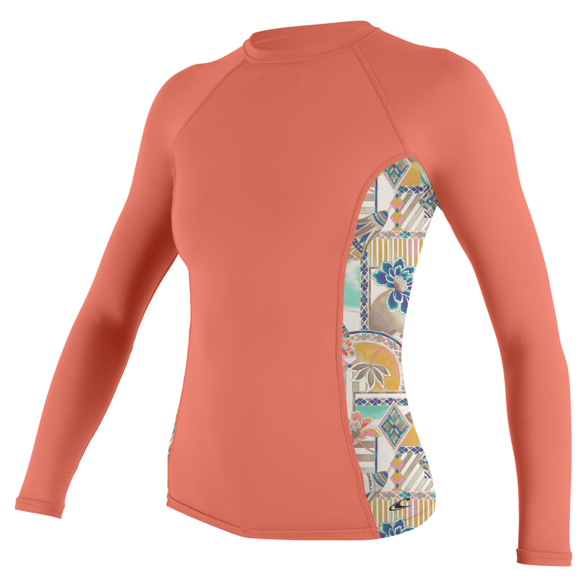 O'Neill Women's Side Print L/S Rash Guard - Nectar/Zephora