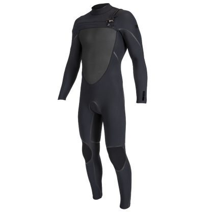 O'Neill Psycho Tech 5/4+mm Mens Chest Zip Wetsuit - Black - Front