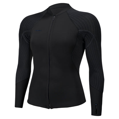 O'Neill Hyperfreak 2/1.5mm Women's Front Zip SAMPLE Wetsuit Jacket 2026 - Black