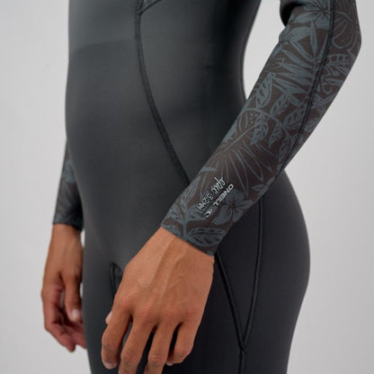O'Neill Womens Epic 4/3mm Chest Zip Wetsuit 2026 - Tempered Steel / Shaded Island Sky / Shade