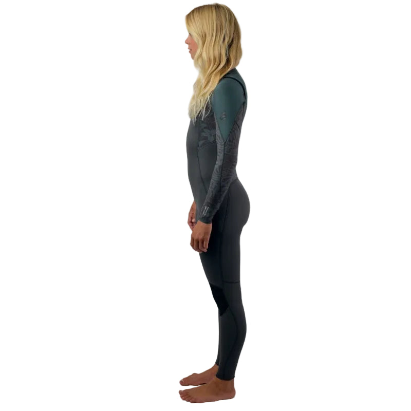 O'Neill Womens Epic 4/3mm Chest Zip Wetsuit 2026 - Tempered Steel / Shaded Island Sky / Shade