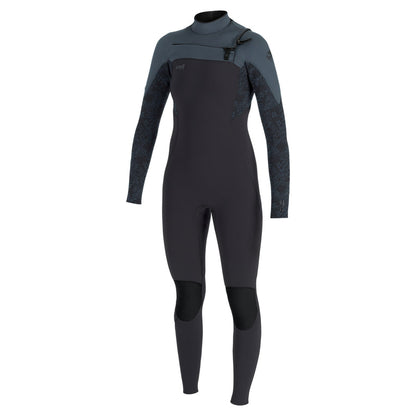 O'Neill Epic 3/2mm Women's Chest Zip Summer SAMPLE Wetsuit 2026 - Tempered Steel / Shaded Island Sky / Shade