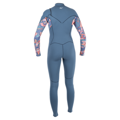 O'Neill Epic 4/3mm Women's Chest Zip Wetsuit 2025 - Copenblu/Painted Tropics