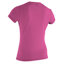O'Neill Basic Skins Womens Short Sleeve SAMPLE Slim Sun Shirt - Fox Pink