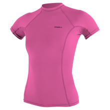 O'Neill Basic Skins Women's Short Sleeve SAMPLE Rash Guard - Fox Pink