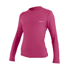 O'Neill Basic Skins Women's  Long Sleeve SAMPLE Sun Shirt - Fox Pink