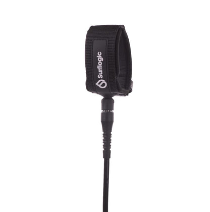 Surflogic Pro 8ft Leash - Black - Full View