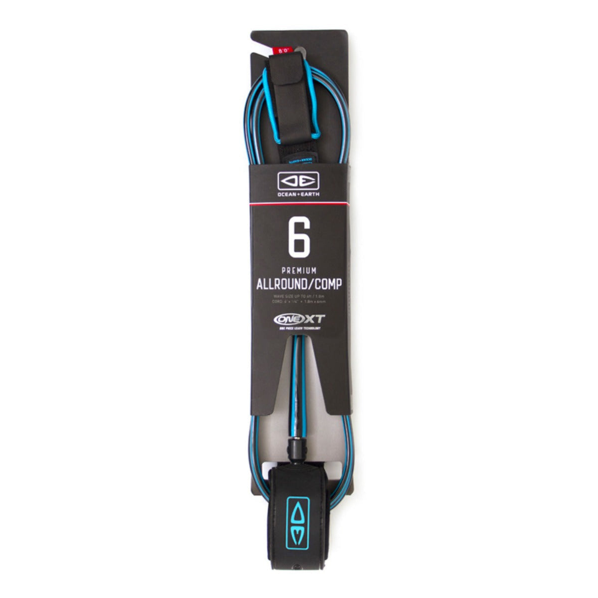 Ocean & Earth OneXT All Round/Comp 6ft 0 Surfboard Leash - Blue