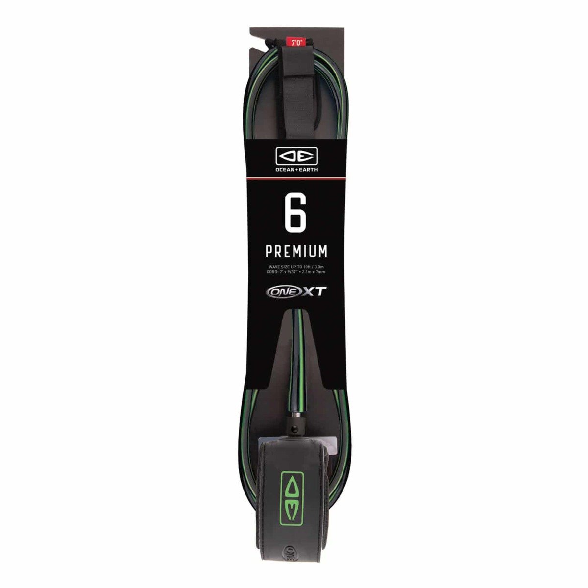 Ocean & Earth 6ft One-XT Premium Surf Leash 2021 - Lime