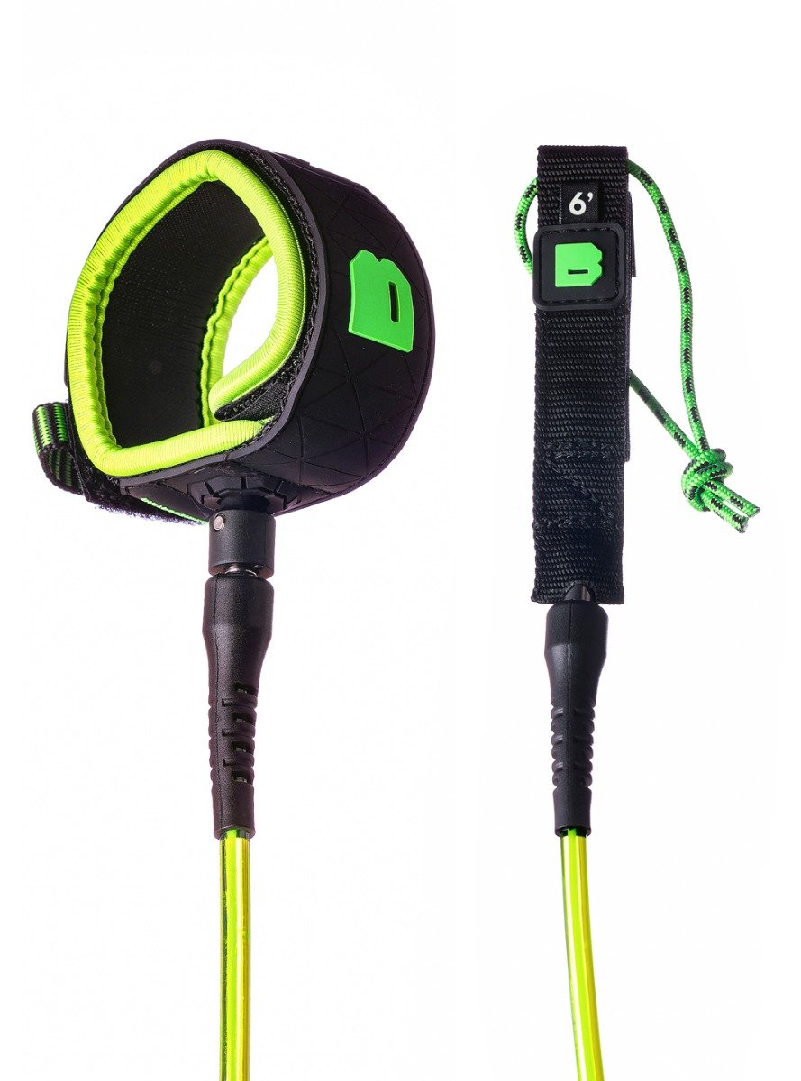 Bulldog 6ft Ankle Surf Leash - Black/Lime