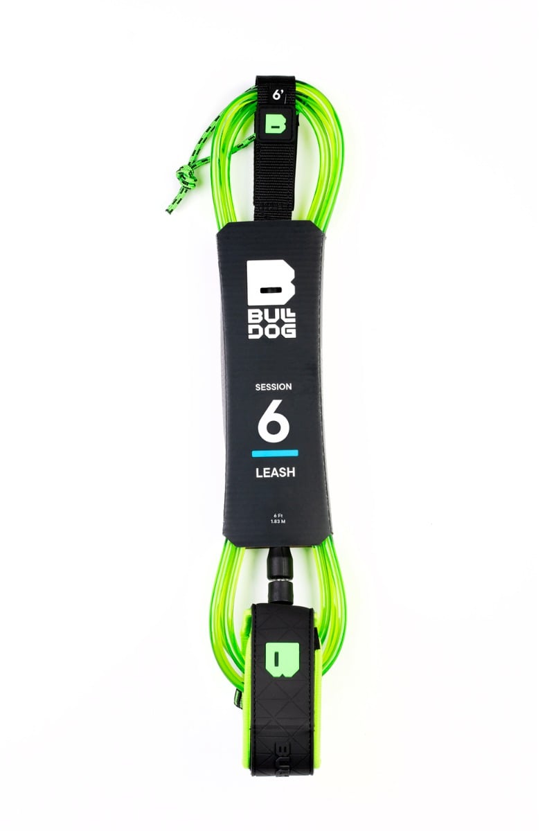 Bulldog 6ft Ankle Surf Leash - Black/Lime