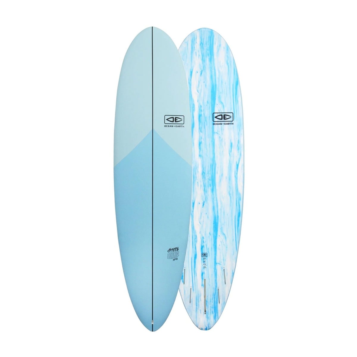 Ocean and Earth Happy Hour Epoxy 8ft6 Soft Surfboard in Sky Blue