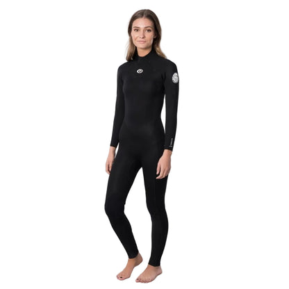 Rip Curl Freelite 3/2mm Womens Back Zip Wetsuit 2021 - Black